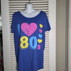 Blue I Love 80s Graphic T-Shirt